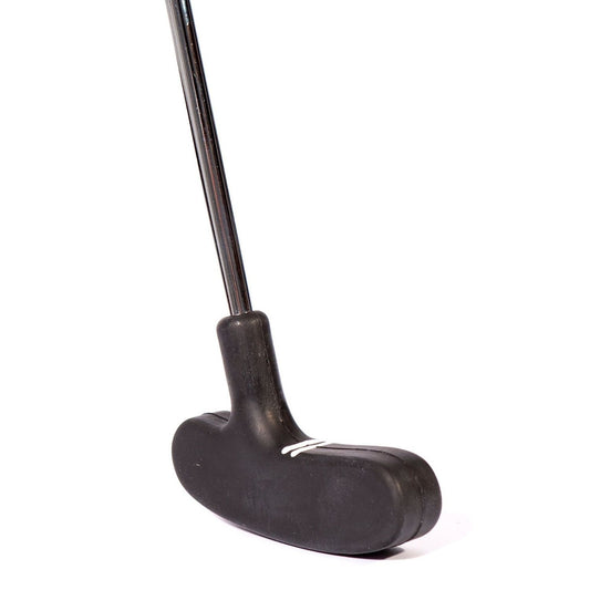 Mini putters de golf con cabeza de goma para adultos (negros, 35")