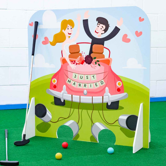 Mini Golf Obstacle, Wedding, Getaway Car