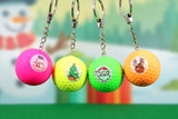 Branded Christmas Mini Golf Ball Keyrings