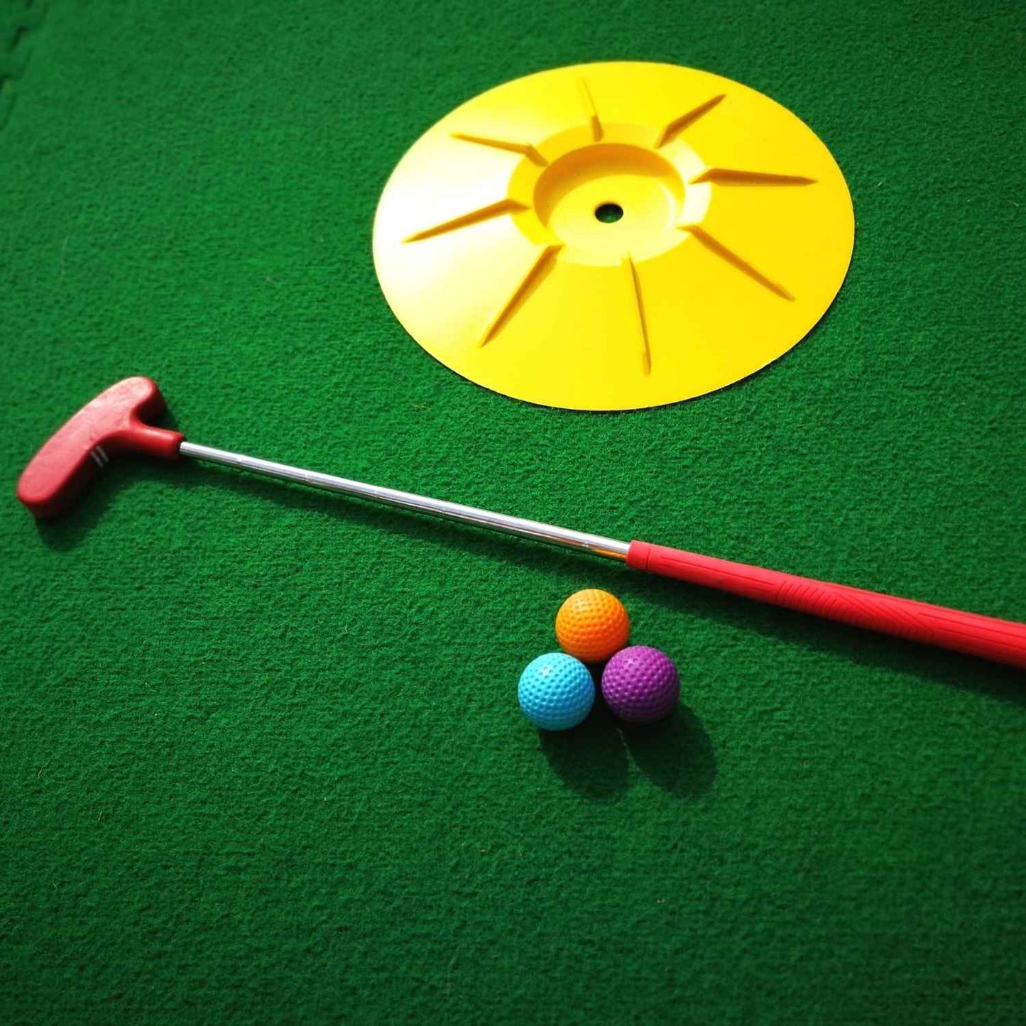 Paquete de iniciación al minigolf con obstáculos de calentamiento (1 jugador)