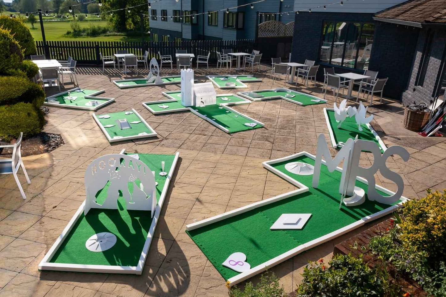 Campo de minigolf para bodas