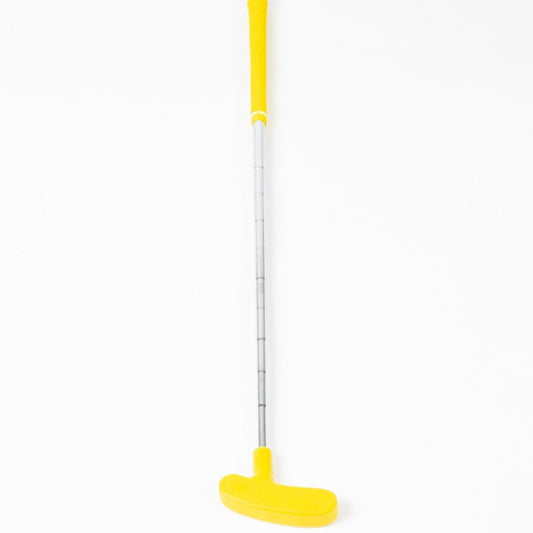 Putter de minigolf con cabeza de goma para adultos (amarillo, 33")