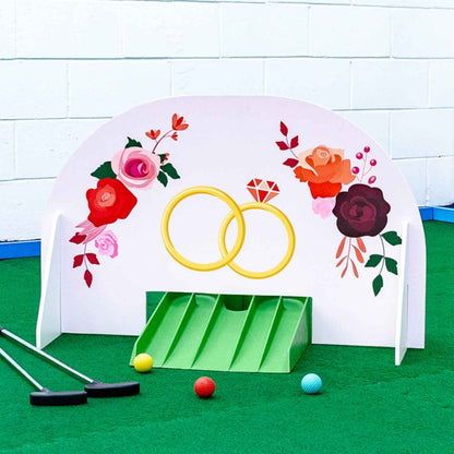 Obstacles de mini-golf, mariage, forfait sur le thème du mariage